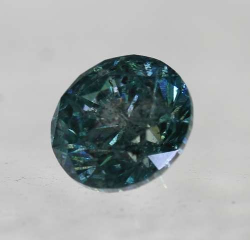 **IGL CERTIFIED R12161**0.51CT ENHANCED NATURAL RARE BLUE ROUND CUT DIAMOND Si2+-