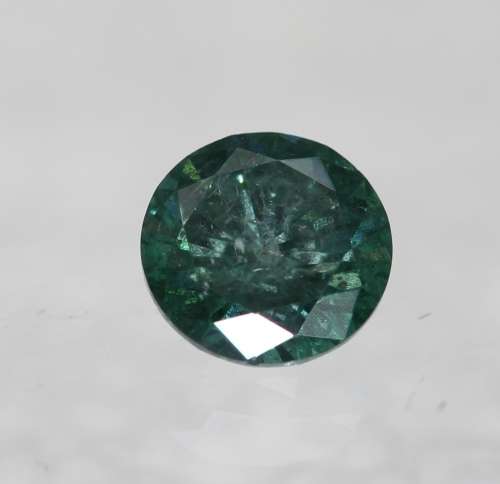 Stunning 0.35ct NATURAL ENHANCED Sparkling Rare Blueish Green Fancy Color Round Cut Diamond I1