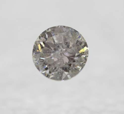 **0.39CT NATURAL ENHANCED SPARKLING RARE WHITE F COLOR ROUND CUT DIAMOND i2+-