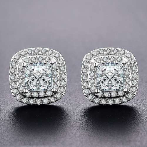 Simulated Diamond Earring Pair
