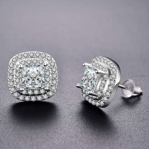 Simulated Diamond Earring Pair