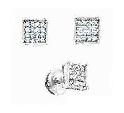 **DIAMOND CLUSTER | R20341** MICRO PAVE SET | 0.200ct | DIAMOND EARRINGS | WHITE GOLD