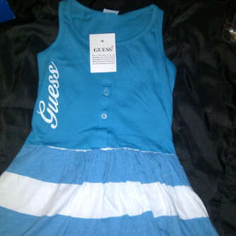ABSOLUTELY CUTE GUESS KIDDIES BLUE DRESS SIZE: 8 YEARS - WITH TAGS