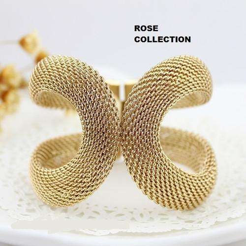 STUNNING!! 65GRAMS!! EXQUISITE FAUX GOLD CUFF BRACELET ERV R999