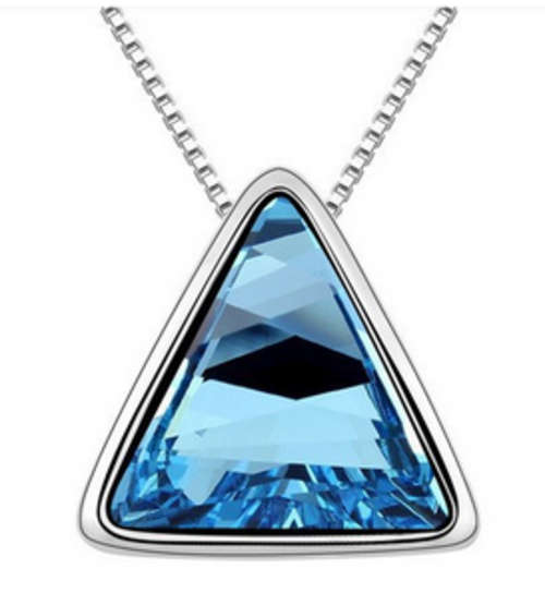 STUNNING!! SILVER PLATED WITH SIMULATED DIAMOND NECKLACE PENDANT ERV R999
