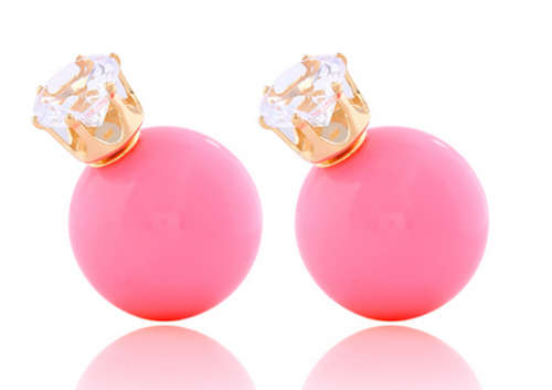 MIND-BOGGLING!! PEARL SHAPE SIMULATED DIAMOND EARRING ERV R999