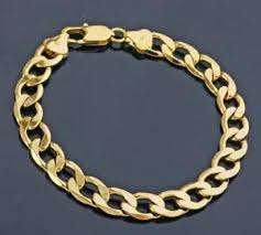 STUNNING!! YELLOW GOLD PLATED MENS CASUAL BRACELET ERV R599