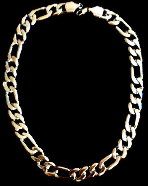 Silver Plated Figaro Hip Hop Chain 15mm