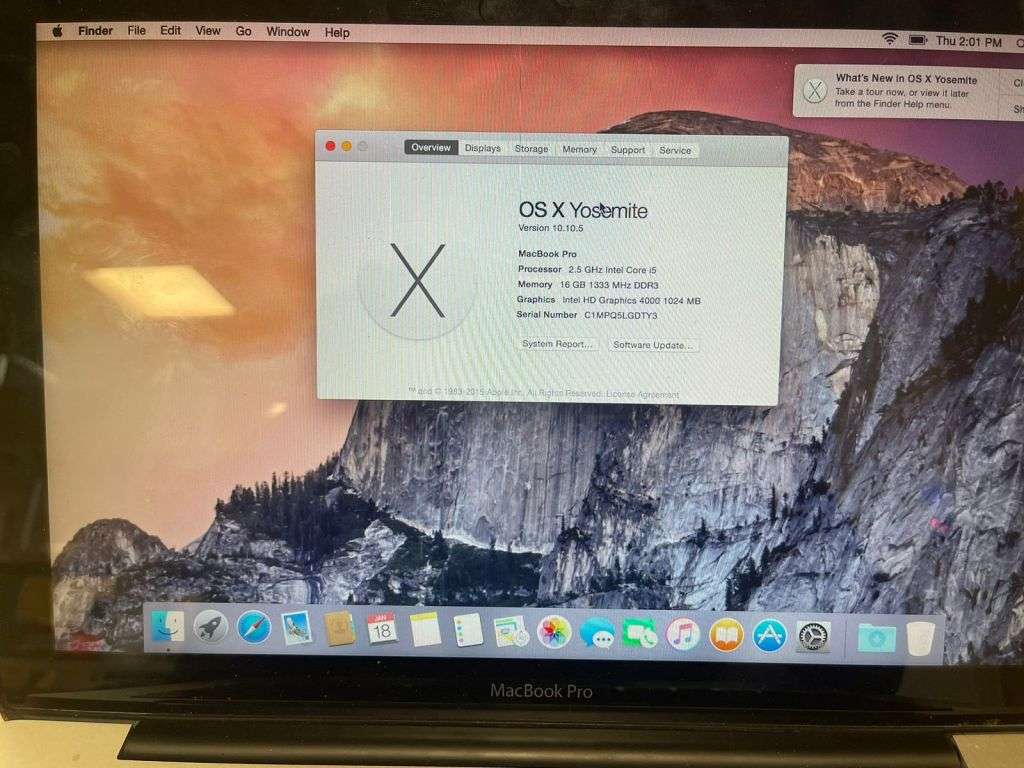Macbook Pro 2012 i5, 512 SSD, 16GB Ram