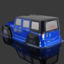 RC 1:10 Jeep Wrangler PVC Body Shell Wheel base: 313mm DSC D0002 Blue Part
