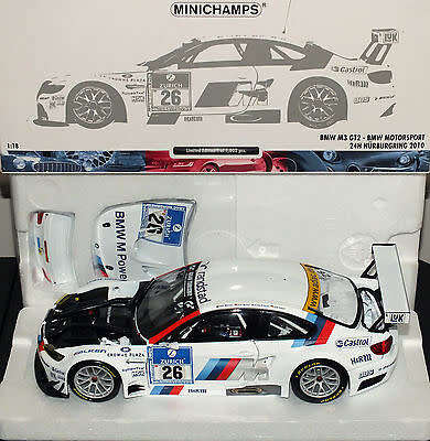 1:18 Minichamps `E92 BMW M3 GT2` `MOTORSPORT 24H Nurburgring 2010` #26 A.Priaulx
