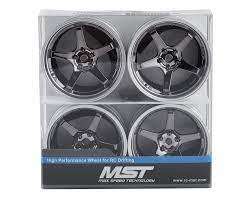 MST GT CHROME  1/10 RC INTERCHANGEBLE OFFSET DRIFT WHEELS SET OF 4