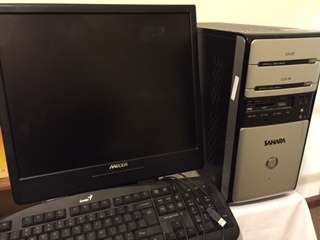 Sahara tower PC | Mecer 19" LCD monitor | Genius USB keyboard