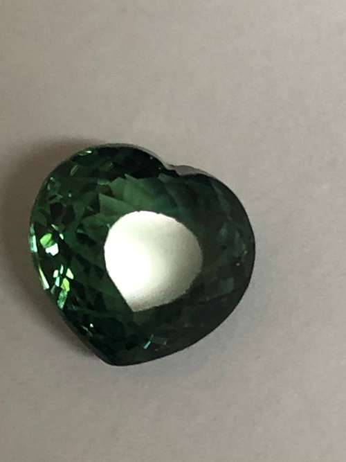 rare heart shaped paraiba tourmaline bluish green with valuation certificate