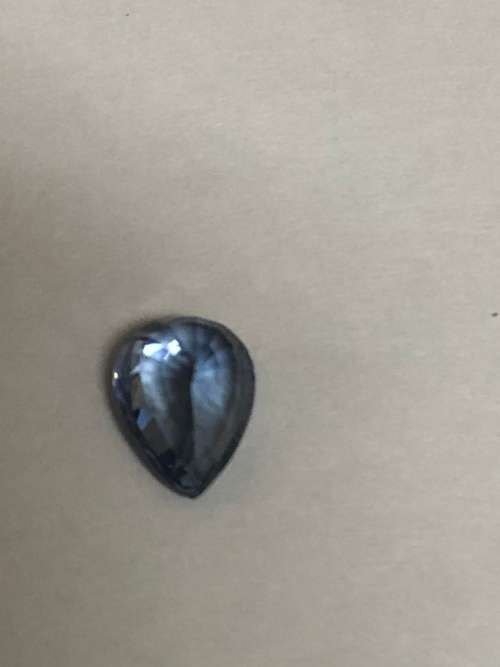Pear sapphire natural earth mined with valuation certificate