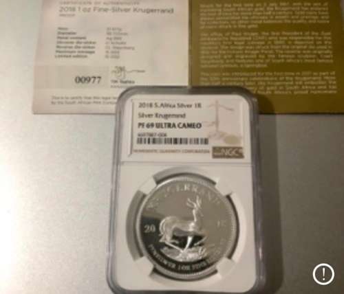 2018 South African Kruger Rand PF69 Ultra Cameo