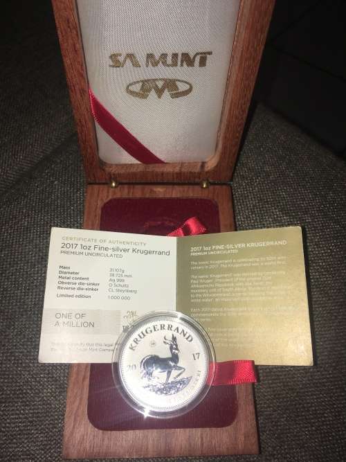 2017 1oz Fine-silver Krugerrand Premium