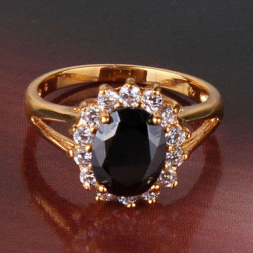 24k yellow gold filled party ring Sz7