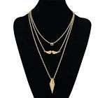 Multilayer Choker Chunky Statement Bib Pendant Chain Necklace