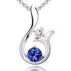 9K White Gold Filled CZ Necklace & Pendant
