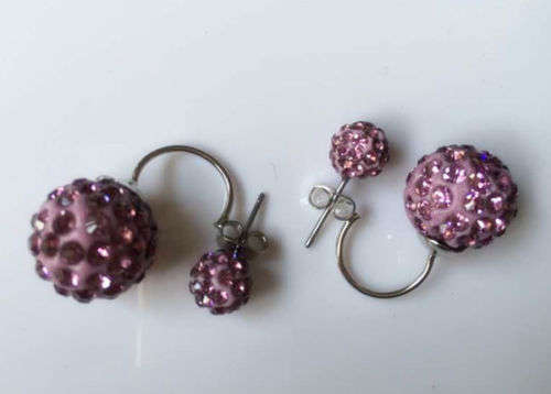 Women Gold Plated Rhinestone Crystal Pearl