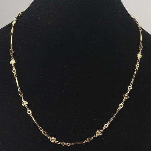14k Gold Filled Yellow Chain Pendant Heart Necklace