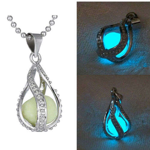 The Little Mermaid's Teardrop Glow in Dark Necklace