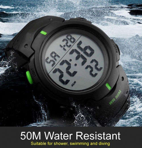 LED Date Watch Sport Quartz Wrist Men  Waterproof Military