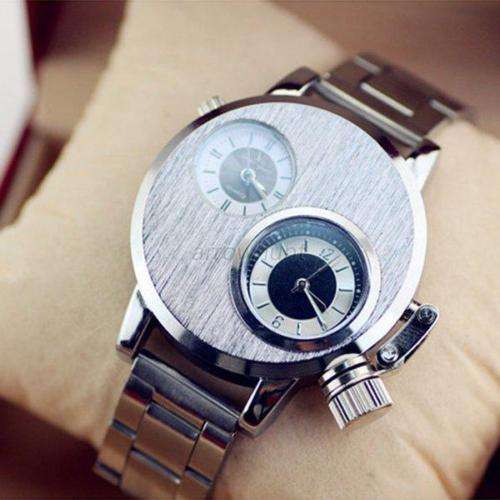 Luxury Watch Stainless Steel Analog Quartz Sport Mens Wristwatches