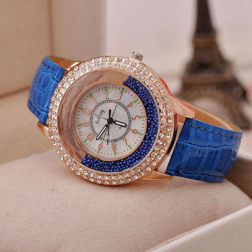 Crystal Diamond Rhinestone Watches - Blue