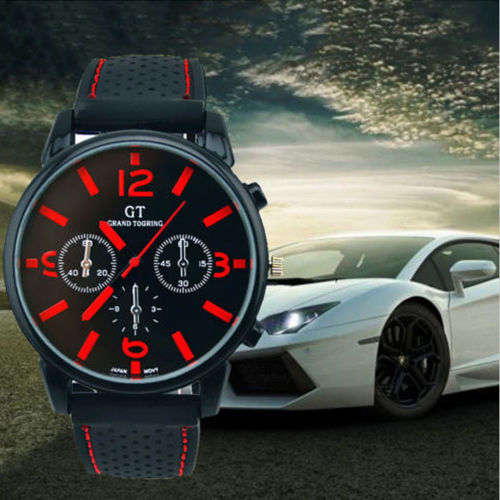 Men's Fashion Black Stainless Steel Luxury Sport Watch