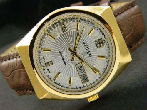 CITIZEN AUTOMATIC 8200A JAPAN MEN'S d/d GOLD PLATED WATCH