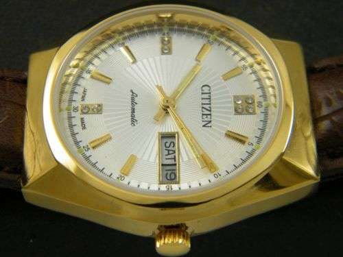CITIZEN AUTOMATIC 8200A JAPAN MEN'S d/d GOLD PLATED WATCH