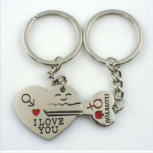 Heart+Arrow + Key Couple Key Chain Ring Keyrin