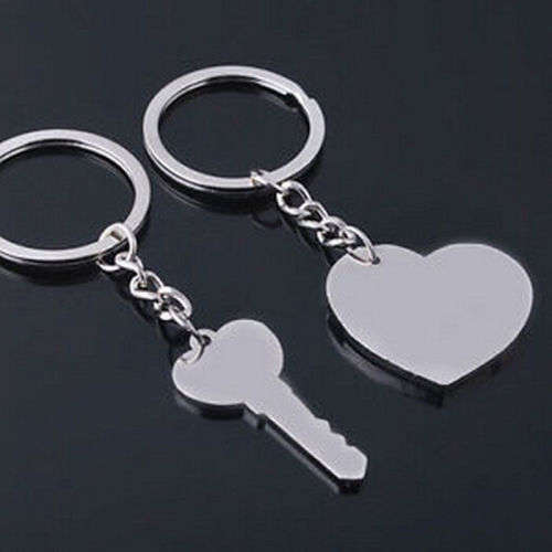 Heart+Arrow + Key Couple Key Chain Ring Keyrin