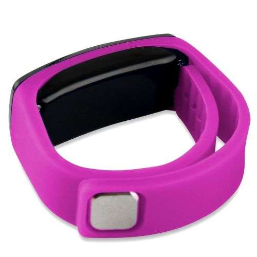 Striking Silicone Red LED Sport Bracelet Touch Digital Wrist Watch Rose Red