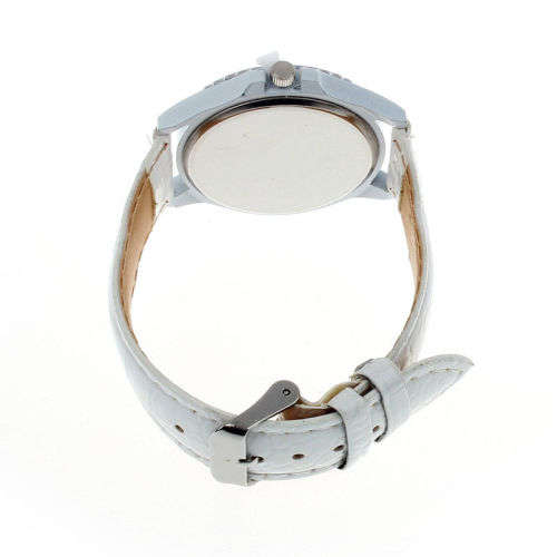 Geneva Crystal Dial Quartz Stainless Steel Wrist Watch