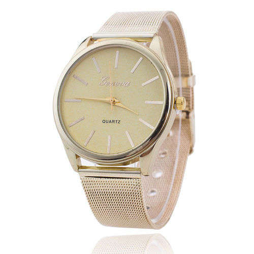 Geneva Luxury  Watch Stainless Steel Band Quartz Wrist Watch