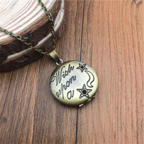 Bronze Heart LOCKET Photo Charm Pendant Necklace