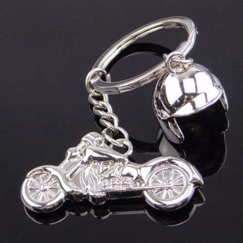 1pcs Creative Motorcycle Spring Helmet Key Chain