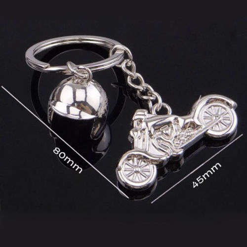 1pcs Creative Motorcycle Spring Helmet Key Chain
