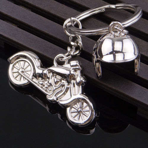 1pcs Creative Motorcycle Spring Helmet Key Chain