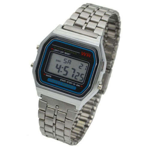 Retro Vintage Style Classic Metal Digital Wrist Watch