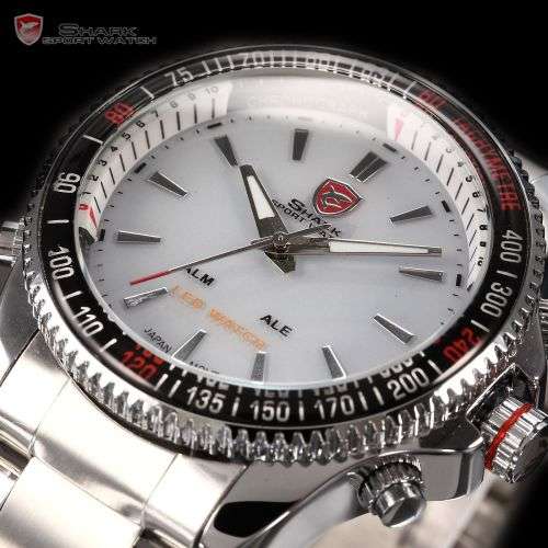 GENUINE Shark Fashion Mens LED Digital Quartz Military Sport Watch