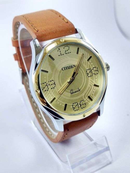 RARE VINTAGE MEN'S CITIZEN QUARTZ 42MM JAPAN MADE WRIST WATCH FOR GENTS WEAR