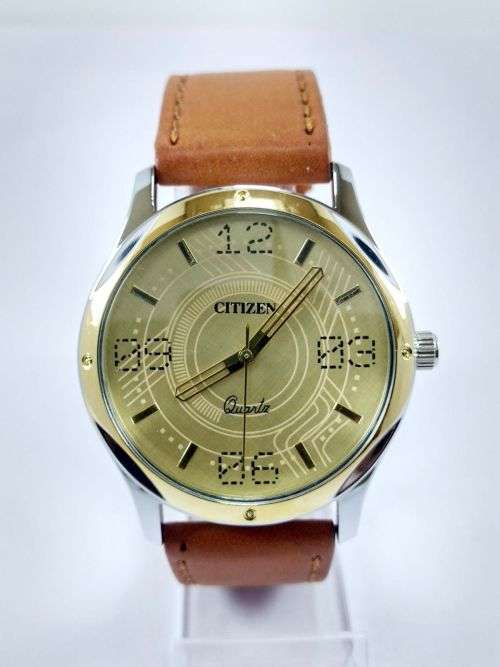 RARE VINTAGE MEN'S CITIZEN QUARTZ 42MM JAPAN MADE WRIST WATCH FOR GENTS WEAR