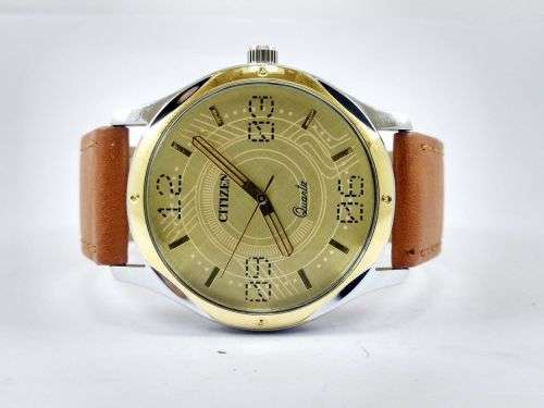 RARE VINTAGE MEN'S CITIZEN QUARTZ 42MM JAPAN MADE WRIST WATCH FOR GENTS WEAR