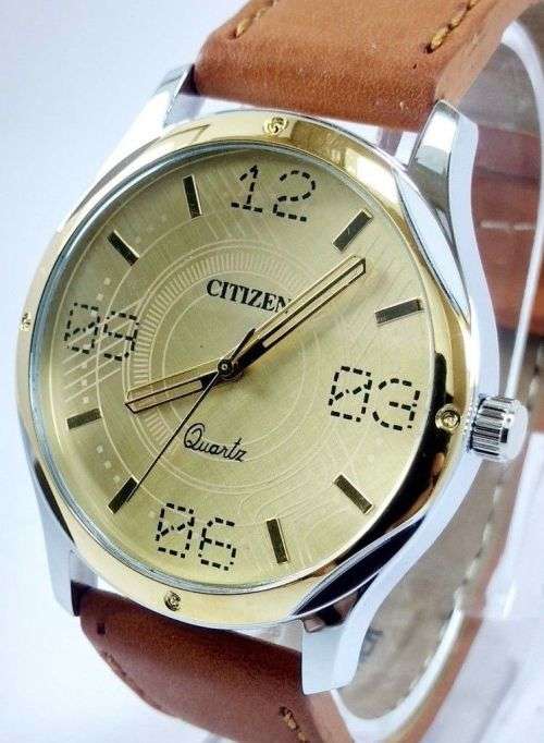 RARE VINTAGE MEN'S CITIZEN QUARTZ 42MM JAPAN MADE WRIST WATCH FOR GENTS WEAR