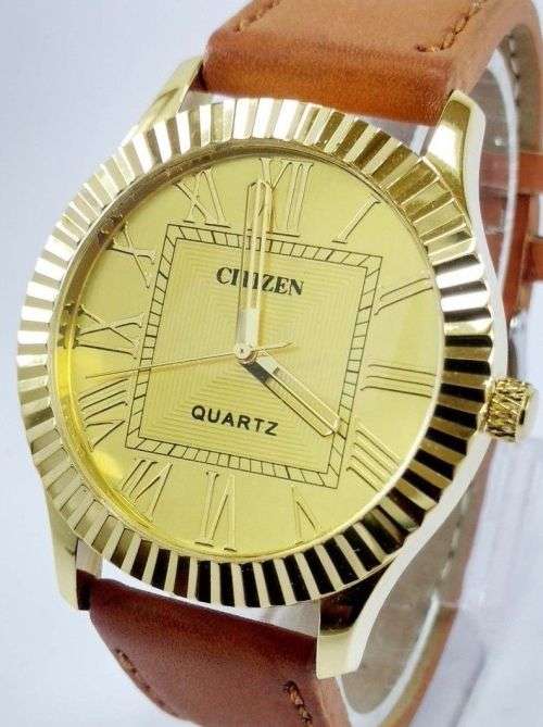 RARE VINTAGE MEN'S CITIZEN QUARTZ 42MM JAPAN MADE WRIST WATCH FOR GENTS WEAR
