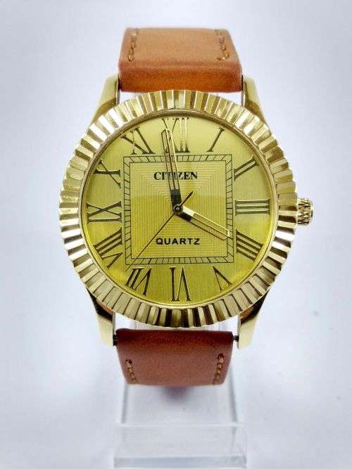 RARE VINTAGE MEN'S CITIZEN QUARTZ 42MM JAPAN MADE WRIST WATCH FOR GENTS WEAR